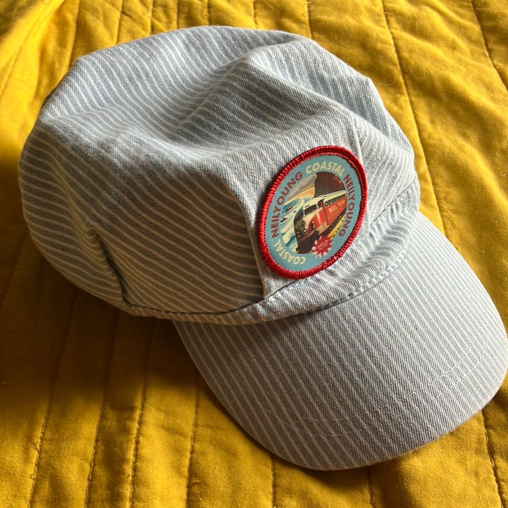 Neil Young train conductor hat